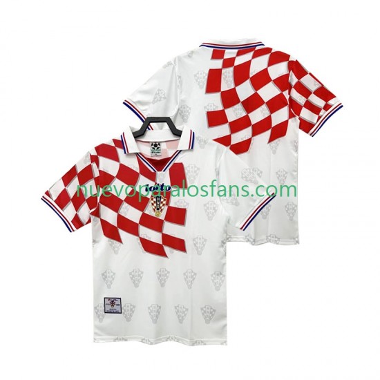 Camiseta de Fútbol Croacia Retro Hombre Casa 1998 Manga Corta