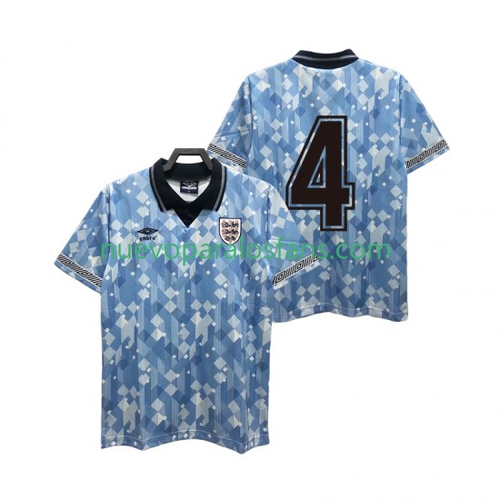 Camiseta de Fútbol Inglaterra 4 1990 Retro Hombre Tercera Manga Corta