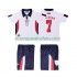 Camiseta de Fútbol Inglaterra Beckham 7 Retro Niño Casa 1998 Manga Corta