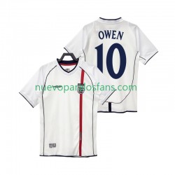 Camiseta de Fútbol Inglaterra OWEN 10 Retro Hombre Casa 2002 Manga Corta