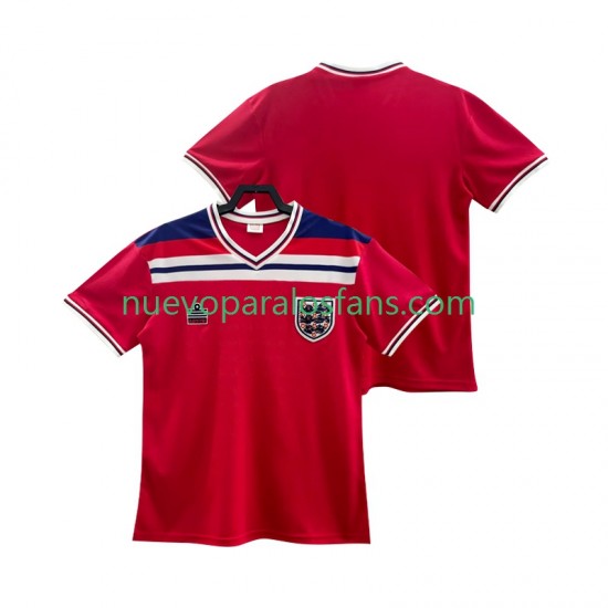 Camiseta de Fútbol Inglaterra 1982 Retro Hombre Exterior Manga Corta