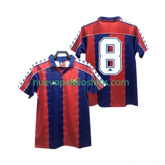 Camiseta de Fútbol FC Barcelona 8 1992 1995 Retro Hombre Casa Manga Corta