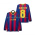Camiseta de Fútbol FC Barcelona A INIESTA 8 Retro Hombre Casa 2011 2010 Manga Larga