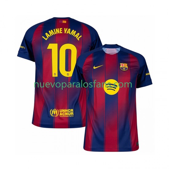 Camiseta de Fútbol FC Barcelona Lamine Yamal 10 Hombre Casa 2025-2026 Manga Corta
