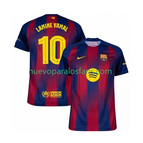 Camiseta de Fútbol FC Barcelona Lamine Yamal 10 Champions League Hombre Casa 2025-2026 Manga Corta