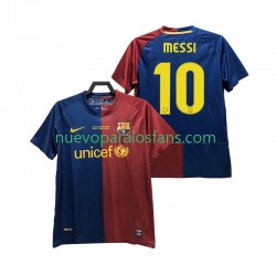 Camiseta de Fútbol FC Barcelona Lionel Messi 10 Champions League 2009 Retro Hombre Casa 2008 Manga Corta