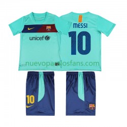Camiseta de Fútbol FC Barcelona Lionel Messi 10 Retro Niño Exterior 2011 2010 Manga Corta