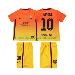 Camiseta de Fútbol FC Barcelona Lionel Messi 10 2012 2013 Retro Niño Exterior Manga Corta