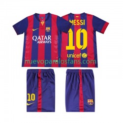 Camiseta de Fútbol FC Barcelona Lionel Messi 10 2014 2015 Retro Niño Casa Manga Corta