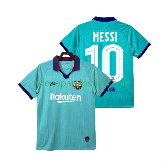 Camiseta de Fútbol FC Barcelona Lionel Messi 10 2019 2020 Retro Hombre Tercera Manga Corta