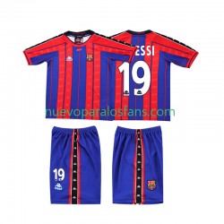 Camiseta de Fútbol FC Barcelona Lionel Messi 19 1997 Retro Niño Casa 1998 Manga Corta