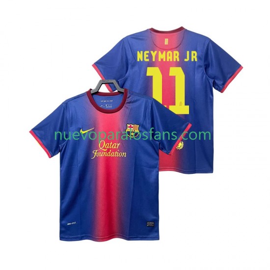 Camiseta de Fútbol FC Barcelona Neymar JR 11 2012 2013 Retro Hombre Casa Manga Corta