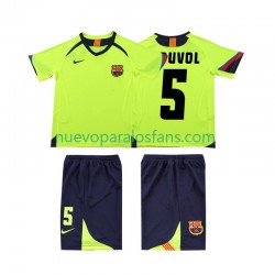 Camiseta de Fútbol FC Barcelona PUVDL 5 2005 Retro Niño Exterior 2006 Manga Corta