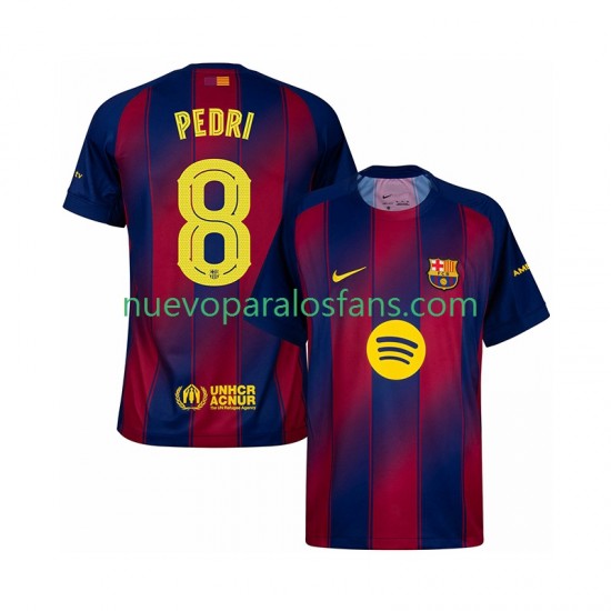 Camiseta de Fútbol FC Barcelona Pedri 8 Champions League Hombre Casa 2025-2026 Manga Corta