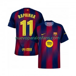 Camiseta de Fútbol FC Barcelona Raphinha 11 Champions League Hombre Casa 2025-2026 Manga Corta