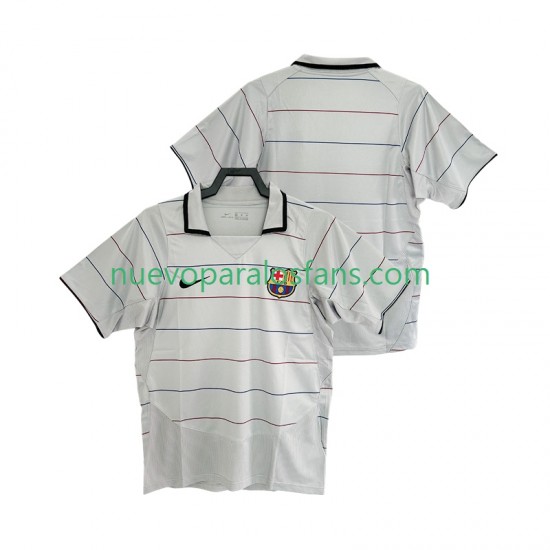 Camiseta de Fútbol FC Barcelona 2003 Retro Hombre Exterior 2004 Manga Corta