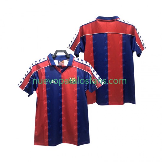 Camiseta de Fútbol FC Barcelona 1992 1995 Retro Hombre Casa Manga Corta