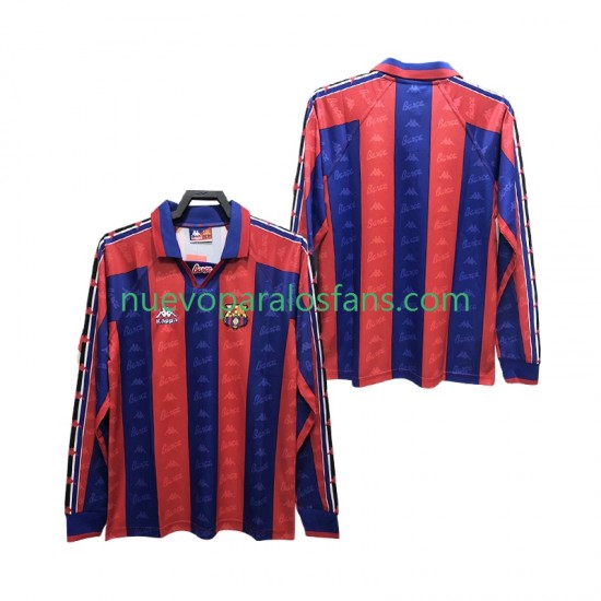 Camiseta de Fútbol FC Barcelona 1996 1997 Retro Hombre Casa Manga Larga
