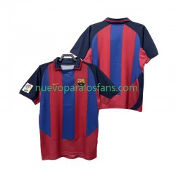 Camiseta de Fútbol FC Barcelona 2003 Retro Hombre Casa 2004 Manga Corta