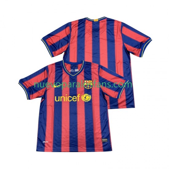 Camiseta de Fútbol FC Barcelona 2009 Retro Hombre Casa 2010 Manga Corta