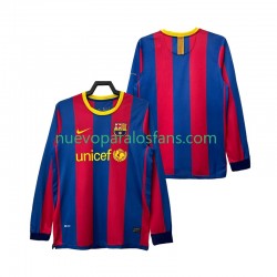 Camiseta de Fútbol FC Barcelona Retro Hombre Casa 2011 2010 Manga Larga