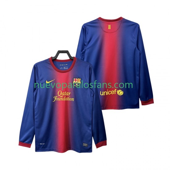 Camiseta de Fútbol FC Barcelona 2012 2013 Retro Hombre Casa Manga Larga