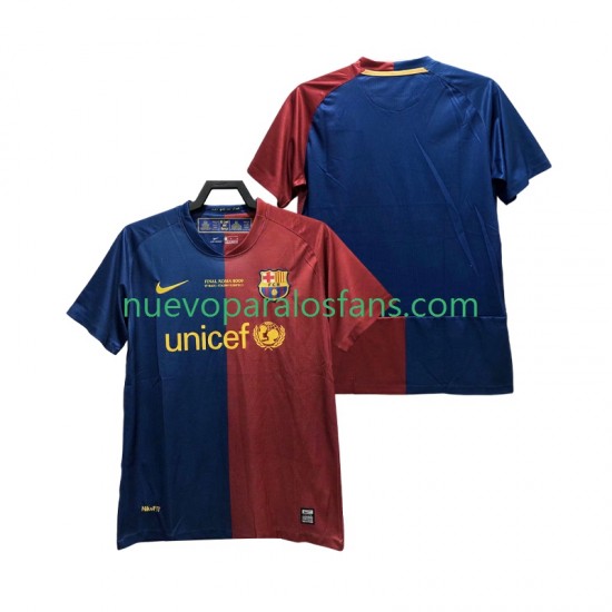 Camiseta de Fútbol FC Barcelona Champions League 2009 Retro Hombre Casa 2008 Manga Corta