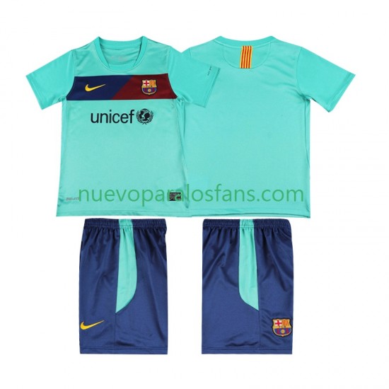 Camiseta de Fútbol FC Barcelona Retro Niño Exterior 2011 2010 Manga Corta