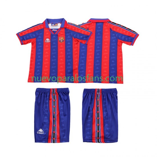Camiseta de Fútbol FC Barcelona 1996 1997 Retro Niño Casa Manga Corta