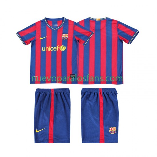 Camiseta de Fútbol FC Barcelona 2009 Retro Niño Casa 2010 Manga Corta
