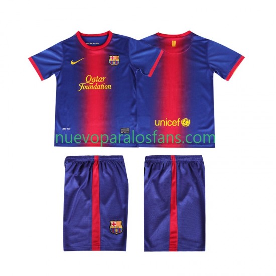 Camiseta de Fútbol FC Barcelona 2012 2013 Retro Niño Casa Manga Corta