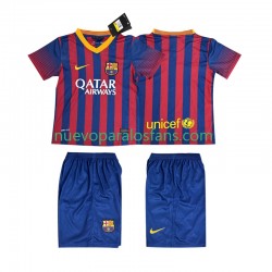 Camiseta de Fútbol FC Barcelona 2013 2014 Retro Niño Casa Manga Corta