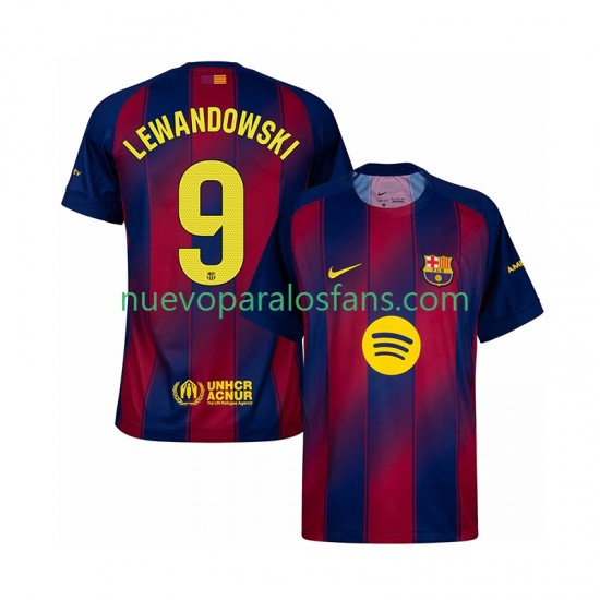 Camiseta de Fútbol FC Barcelona Robert Lewandowski 9 Hombre Casa 2025-2026 Manga Corta