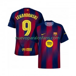 Camiseta de Fútbol FC Barcelona Robert Lewandowski 9 Champions League Hombre Casa 2025-2026 Manga Corta