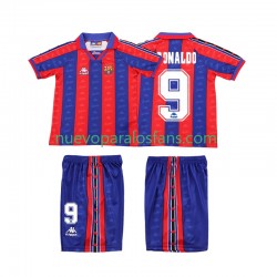 Camiseta de Fútbol FC Barcelona Ronaldo 1996 1997 Retro Niño Casa Manga Corta