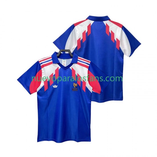 Camiseta de Fútbol Francia 1990 Retro Hombre Casa Manga Corta