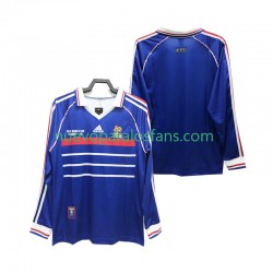 Camiseta de Fútbol Francia Retro Hombre Casa 1998 Manga Larga