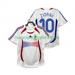 Camiseta de Fútbol Francia ZIDANE 10 Retro Hombre Exterior 2006 Manga Corta