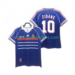 Camiseta de Fútbol Francia ZIDANE 10 Retro Hombre Casa 1998 Manga Corta