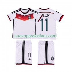 Camiseta de Fútbol Alemania KLOSE 11 2014 Retro Niño Casa Manga Corta