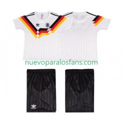Camiseta de Fútbol Alemania 1990 Retro Niño Casa Manga Corta