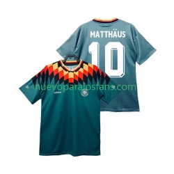 Camiseta de Fútbol Alemania MATTHAUS 10 Retro Hombre Exterior 1994 Manga Corta