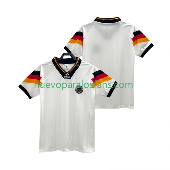 Camiseta de Fútbol Alemania 1992 Retro Hombre Casa Manga Corta