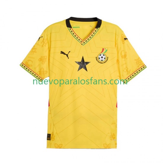 Camiseta de Fútbol Ghana Hombre Exterior 2025 Manga Corta