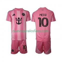Camiseta de Fútbol Inter Miami Lionel Messi 10 Niño Casa 2025 Manga Corta