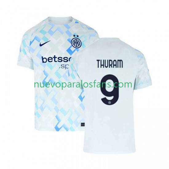 Camiseta de Fútbol Inter Milan Marcus Thuram 9 Hombre Exterior 2025-2026 Manga Corta