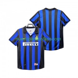 Camiseta de Fútbol Inter Milan Retro Hombre Casa 1998 1999 Manga Corta