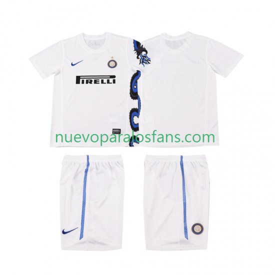 Camiseta de Fútbol Inter Milan Retro Niño Exterior 2011 2010 Manga Corta
