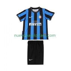 Camiseta de Fútbol Inter Milan 2009 Retro Niño Casa 2010 Manga Corta