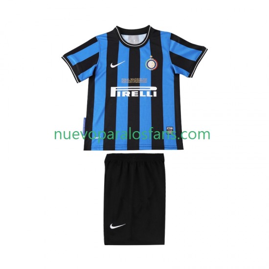 Camiseta de Fútbol Inter Milan 2009 Retro Niño Casa 2010 Manga Corta